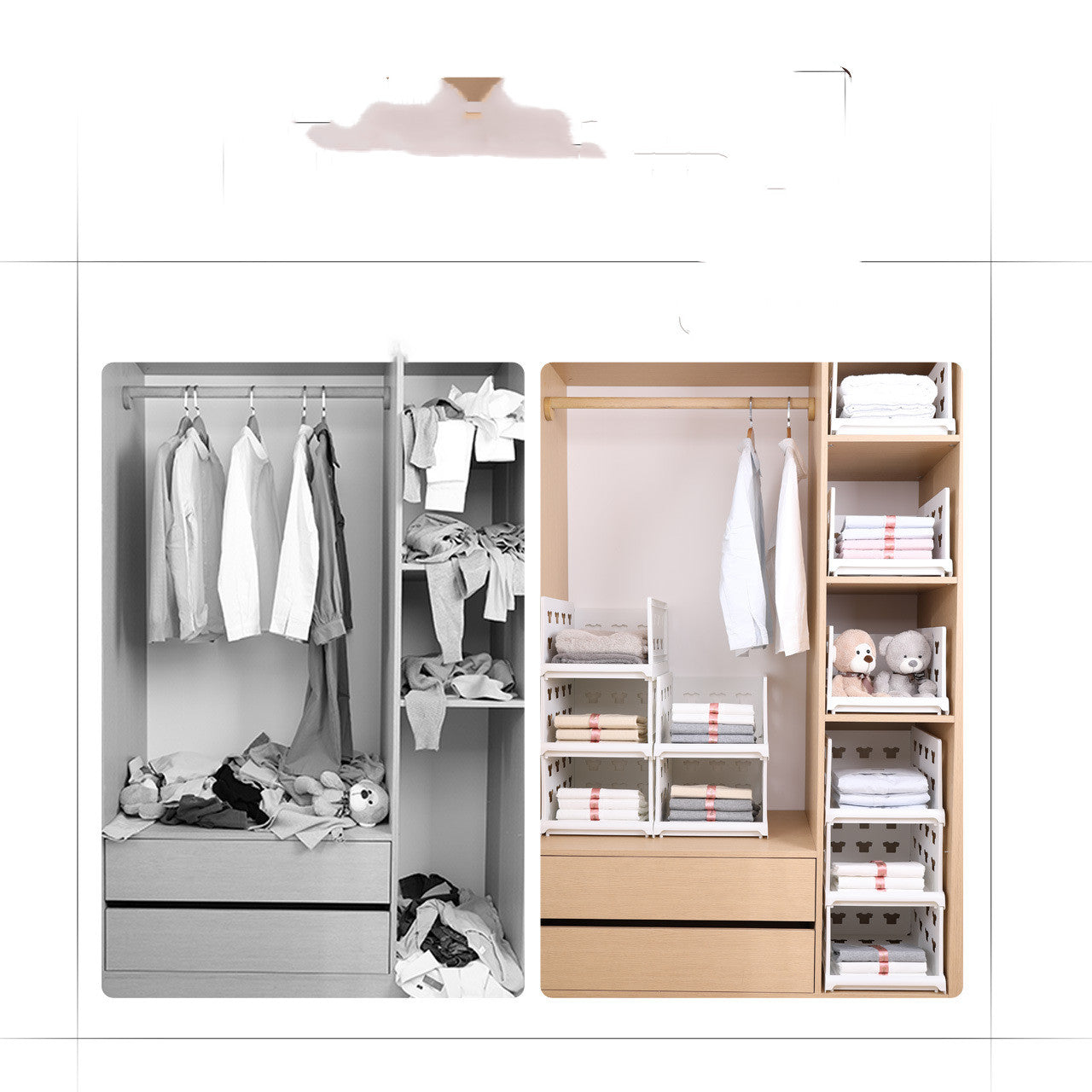 Drawer type storage rack arrangement of closet storage box - TryKid