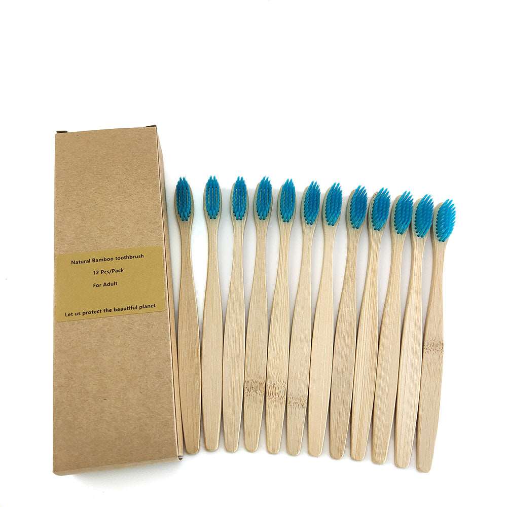 12 Bamboo charcoal environmentally friendly toothbrushes