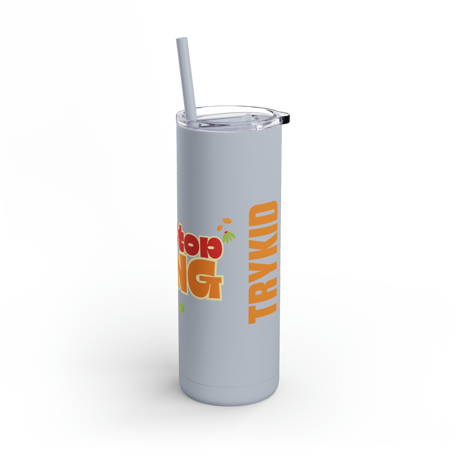 20oz Maars Maker Skinny Matte Tumbler featuring the TRYKID Logo - Embrace the Motto: Never Stop Trying