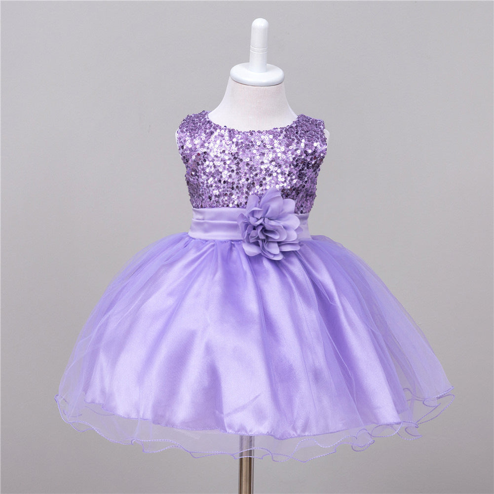 Baby Sequin Dress Flower Girl Wedding Princess Dress - TryKid