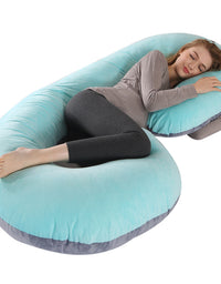 Crystal Velvet C-type Pregnancy Pillow For Sleeping On The Side - TryKid
