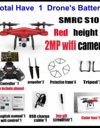 Sales Promotion WiFi 2MP Camera With S10 SMRC FPV Quadcopter Drone Helicopter UAV Micro Remote Control Toy RACER KIT Aircraft - TryKid
