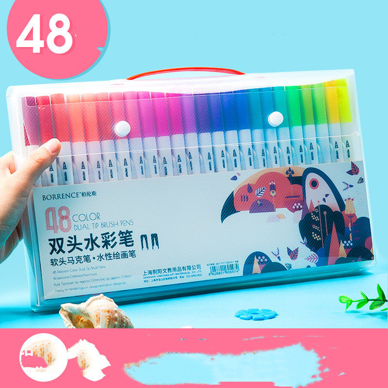 Watercolor Pen Set Primary School Students Soft-tip Colored Pens - TryKid