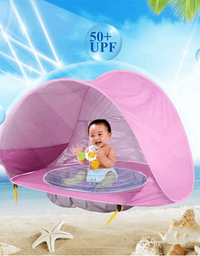 Baby Beach Tent Kids Outdoor Camping Easy Fold Up Waterproof  Up Sun Awning Tent UV-protecting
