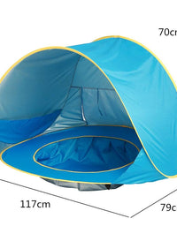 Baby Beach Tent Kids Outdoor Camping Easy Fold Up Waterproof  Up Sun Awning Tent UV-protecting
