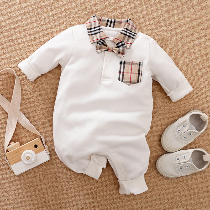 Gentleman's baby clothes long sleeve baby onesies - TryKid