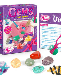 Gemstone Dig Kit Toys For Kids Dig Up 6 Gems& Rocks Science STEM Activities Educational Gifts For Boys Girls Age Above 6 Gemstones Necklace DIY Gifts - TryKid
