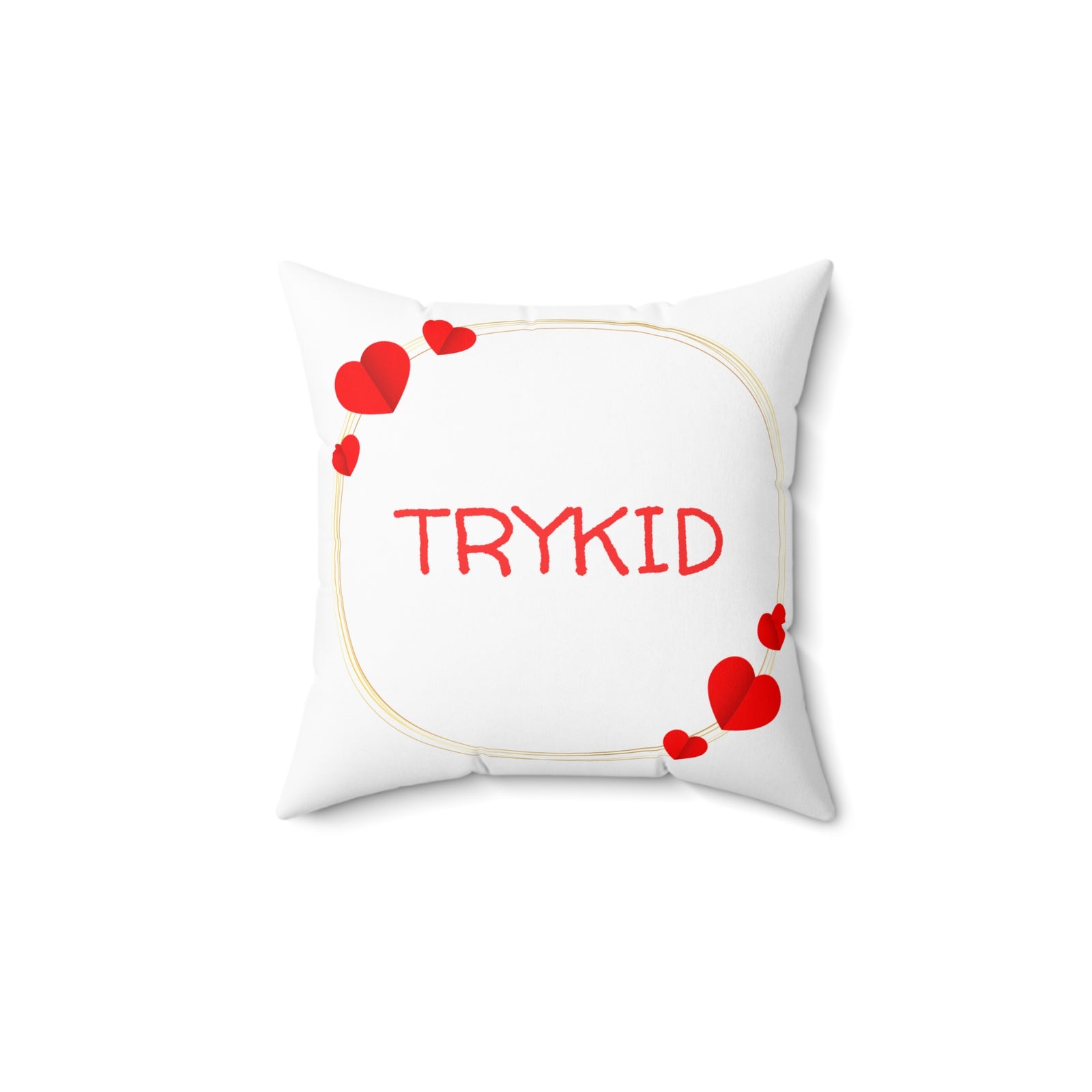 Spun Polyester TRYKID Valentines day square pillow