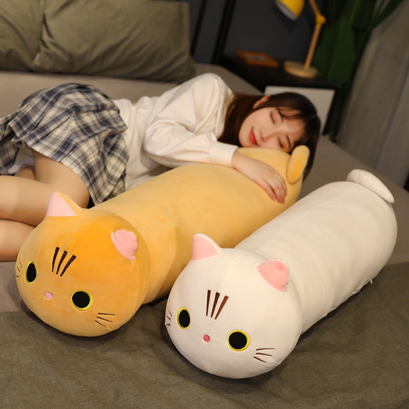 Large Size Cartoon Cat Plush Toys Stuffed Cloth Doll Long Animal Pillow Cushion - TryKid