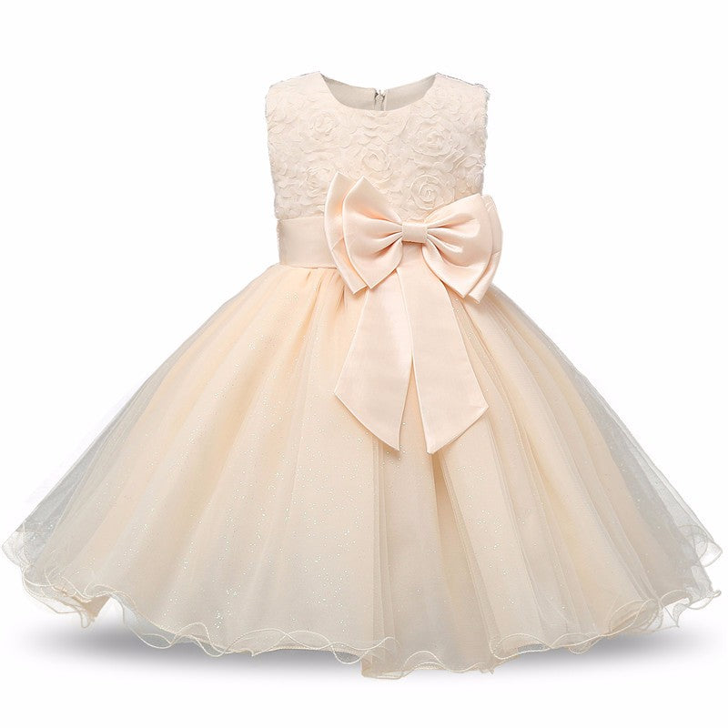 Princess Flower Girl Dress Summer Tutu Wedding Birthday Party Dresses - TryKid