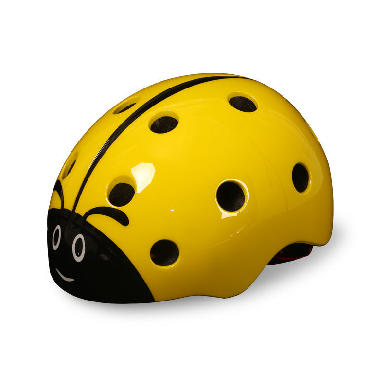 Kids Riding Bicycle Safety Helmet Adjustable Lovely Ladybug Riding Helmet. - TryKid