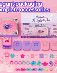 Girls Jewelry Making Kit DIY Arts And Crafts Gifts, Necklace Pendant & Bracelet Crafting Set Versatile Magic Sticker Machine Magic Book Children's DIY Making Christmas Gift Jewelry Gift Set For Kids - TryKid
