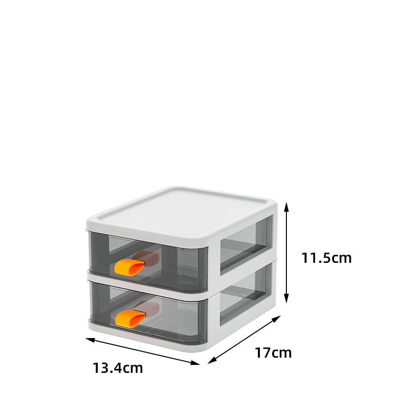 Transparent Desktop Storage Box Small Drawer Type Desk Storage Cabinet Plastic - TryKid