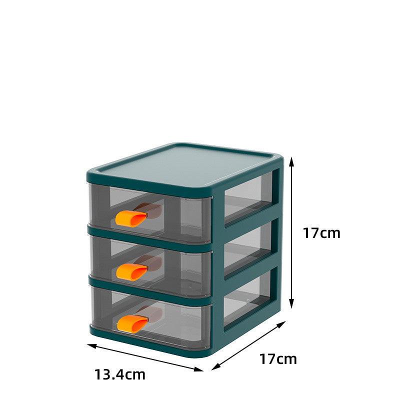 Transparent Desktop Storage Box Small Drawer Type Desk Storage Cabinet Plastic - TryKid