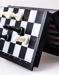 Three In One Magnetic Chess Checkers Backgammon - TryKid
