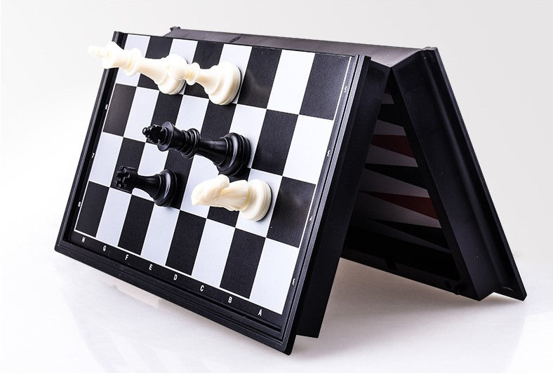 Three In One Magnetic Chess Checkers Backgammon - TryKid