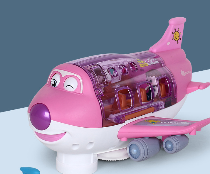 Electric Universal Cartoon Airplane Lights Music Rotation - TryKid