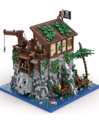 Building Block MOC-105796 Pirate Skull Island And Red Beard House Building Toys - TryKid
