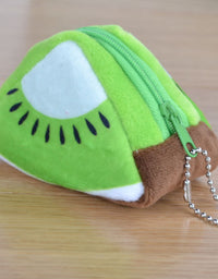 Children's Day Creative Gift Plush Solid Triangle Fruit Zero Wallet Coin Bag Key Bag Strap - TryKid
