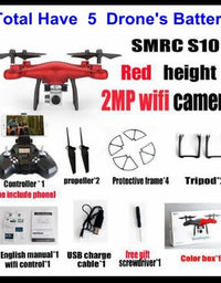 Sales Promotion WiFi 2MP Camera With S10 SMRC FPV Quadcopter Drone Helicopter UAV Micro Remote Control Toy RACER KIT Aircraft - TryKid
