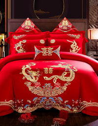 Embroidered cotton bedding - TryKid
