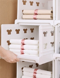 Drawer type storage rack arrangement of closet storage box - TryKid
