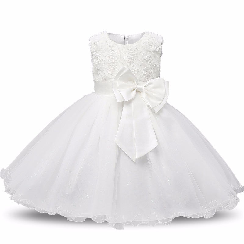 Princess Flower Girl Dress Summer Tutu Wedding Birthday Party Dresses - TryKid