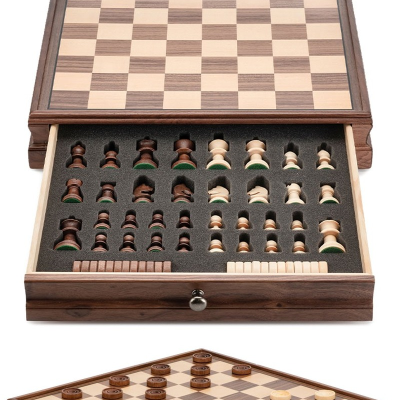 Fashion Walnut Chess And Checkers Suit - TryKid