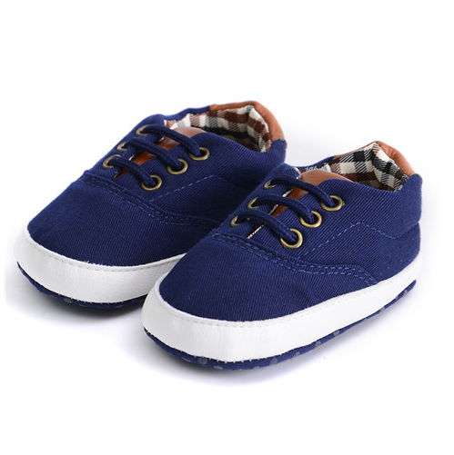 Solid color casual lace soft bottom baby canvas shoes baby shoes toddler shoes - TryKid