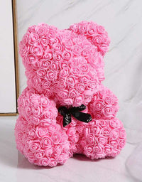 25cm Cute Flower Rose Bear Handmade Valentines Day 2020 Gift
