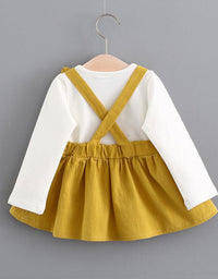 2021 autumn new Korean children's clothing, girls cute rabbit dress, baby baby princess dress 916 - TryKid
