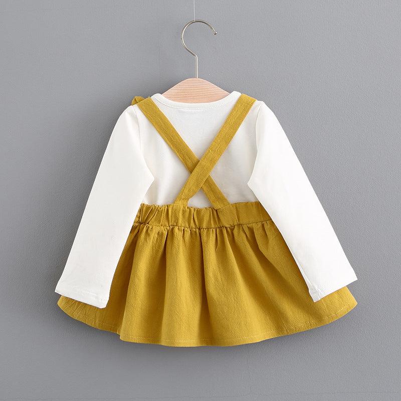 2021 autumn new Korean children's clothing, girls cute rabbit dress, baby baby princess dress 916 - TryKid