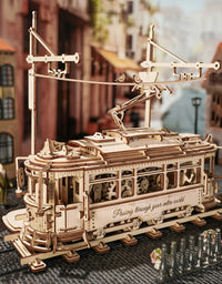 Rokr Classic City Tram 3D Wooden Puzzle LK801 Building Toys Jigsaw For Xmas Gift - TryKid
