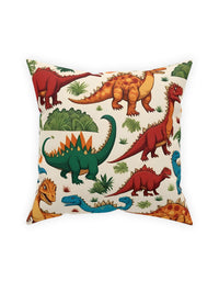 Dino Dreams: Elevate Your Kids' Bedroom with Two Unique and Cool Trending Designs on Broadcloth Pillows – Unleash Jurassic Style and Comfort!
