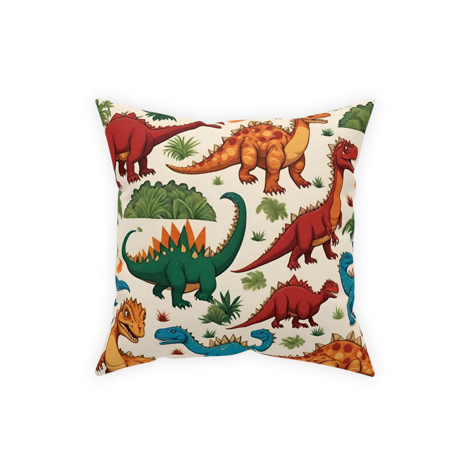 Dino Dreams: Elevate Your Kids' Bedroom with Two Unique and Cool Trending Designs on Broadcloth Pillows – Unleash Jurassic Style and Comfort!