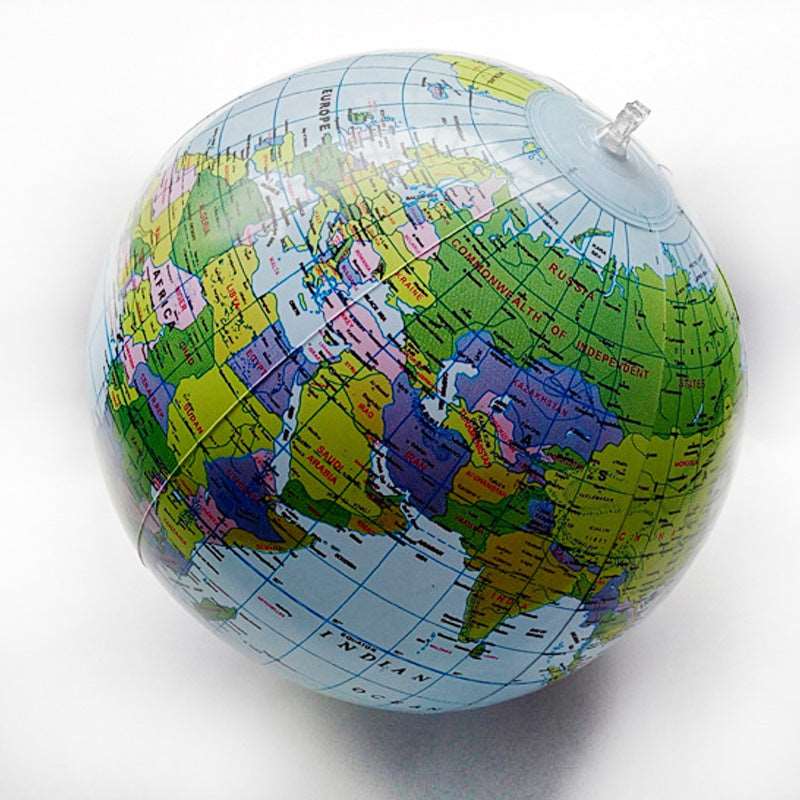 16-inch Inflatable Globe English Environmental Protection Pvc Globe With Bracket Hole Globe