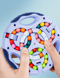 Rotating Magic Bean Cube Magic Bean Cube Toys Portable Double-Sided Ball Rotating Bean 3D Puzzles Education Toy For Kids Double Flip Handheld Puzzle Rings Stress Fidget Spinners Toys - TryKid
