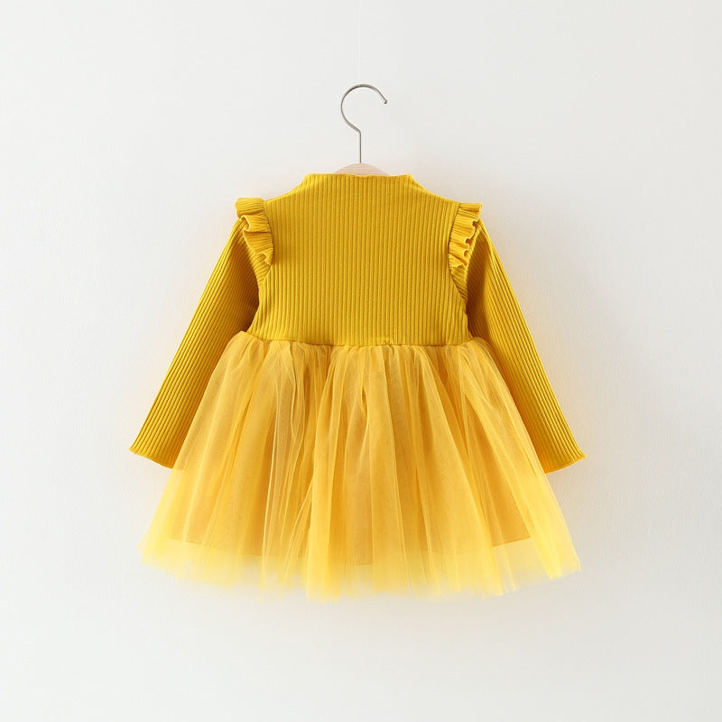 Autumn Girl Princess Dress Baby Girl Skirt Gauze Girl Children 0-1-2-3 Years Old Baby Girl Dress - TryKid