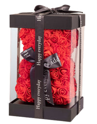 25cm Cute Flower Rose Bear Handmade Valentines Day 2020 Gift - TryKid

