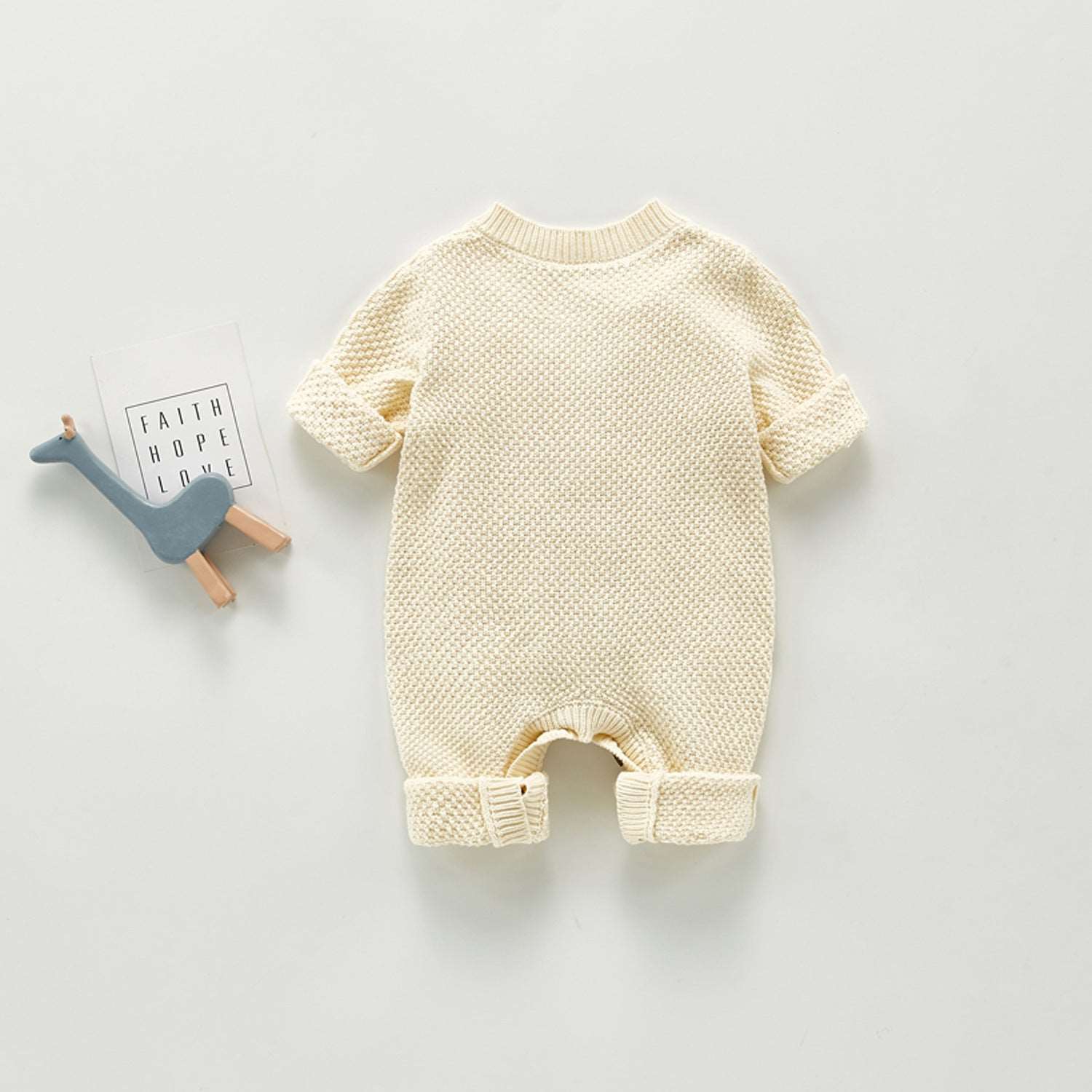 Baby cotton and woolen bodysuit