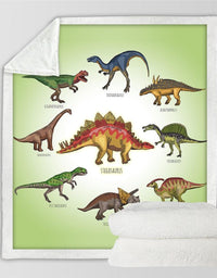 Kids Children Dinosaur Fluffy Soft Cotton Blanket Jurassic Cartoon Boys Girl Throw Blankets For Beds Home Textile Bedding Outlet - TryKid
