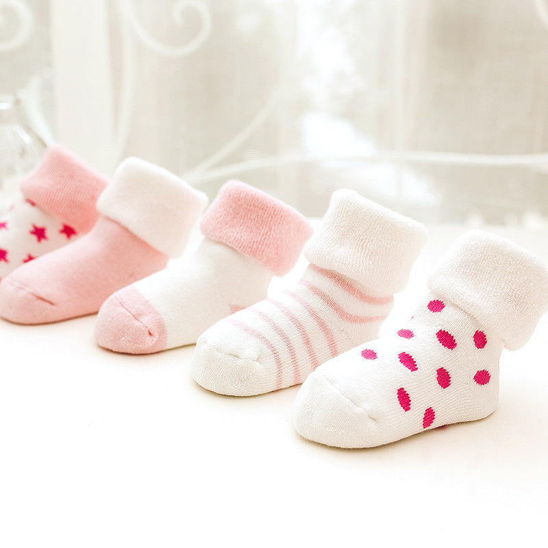 Autumn and winter thick warm children's socks terry cute tube socks men and women baby socks baby socks - TryKid
