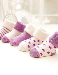 Autumn and winter thick warm children's socks terry cute tube socks men and women baby socks baby socks
