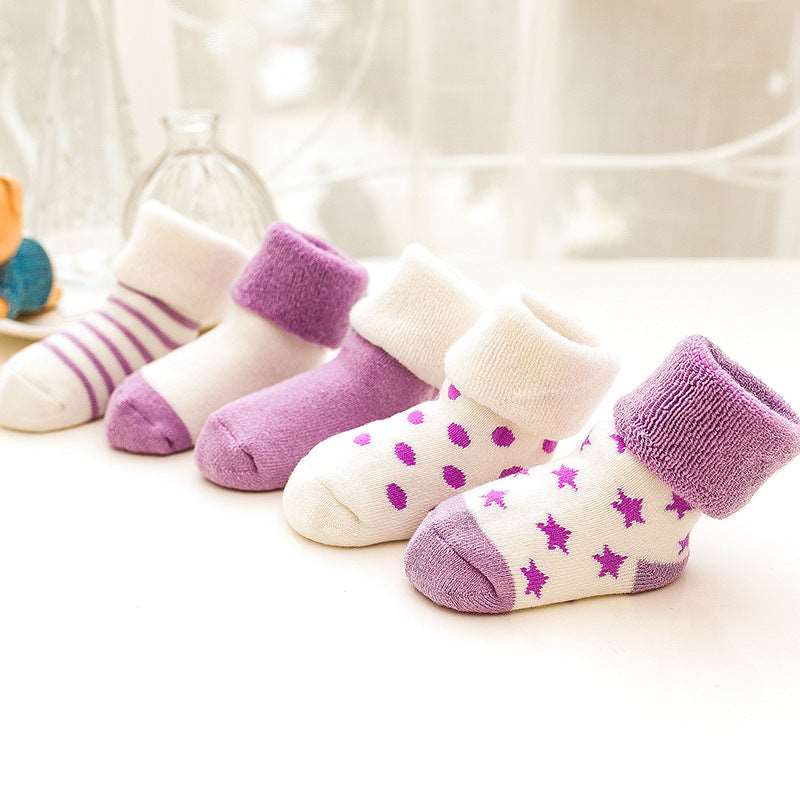 Autumn and winter thick warm children's socks terry cute tube socks men and women baby socks baby socks