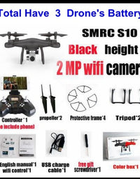 Sales Promotion WiFi 2MP Camera With S10 SMRC FPV Quadcopter Drone Helicopter UAV Micro Remote Control Toy RACER KIT Aircraft - TryKid
