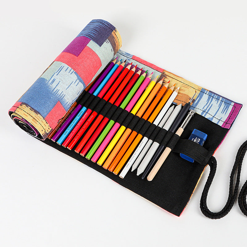 Pencil Bag Color Pencil Sketch Stationery Bag - TryKid