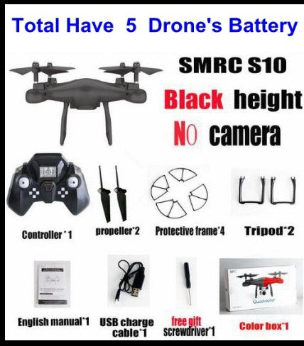 Sales Promotion WiFi 2MP Camera With S10 SMRC FPV Quadcopter Drone Helicopter UAV Micro Remote Control Toy RACER KIT Aircraft - TryKid