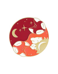 Embracing Gossip Illustration Creative Brooch Small Animal Badge - TryKid
