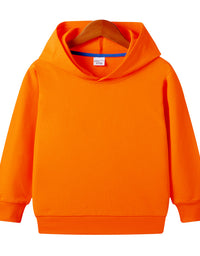 Customized Pure Cotton Hooded Blank Sweater For Middle And Small Children - TryKid
