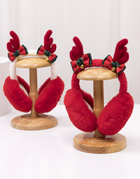 Children's Christmas Antlers Foldable Earmuffs - TryKid
